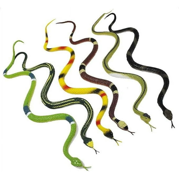 1 Ct. Realistic Rubber Snakes (Multi-Color 14")(Color Will Vary)(BONUS 1 FUN CHOPS)