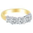 thumbnail image 1 of AFFY 1 Ct White Natural Diamond Anniversary Band Ring in 14k Yellow Gold Ring Size - 10.5, 1 of 2