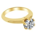 thumbnail image 1 of AFFY 1 Ct White Natural Diamond Solitaire Engagement Ring in 14k Yellow Gold Ring Size - 11.5, 1 of 1