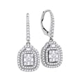 thumbnail image 1 of 1 Cttw-DIA CLUSTER EARRING, 1 of 1