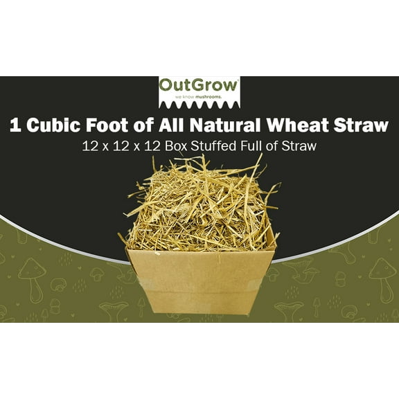 1 Cubic Foot of 100% All Natural Wheat Straw (4lbs)