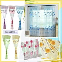 1 Curtain 39‘’X106‘’ Window Screen Decoration Cluster Flower Tulle Curtain Tulle Tracery Voile Drape Drapery Polyester Fabric Curtain