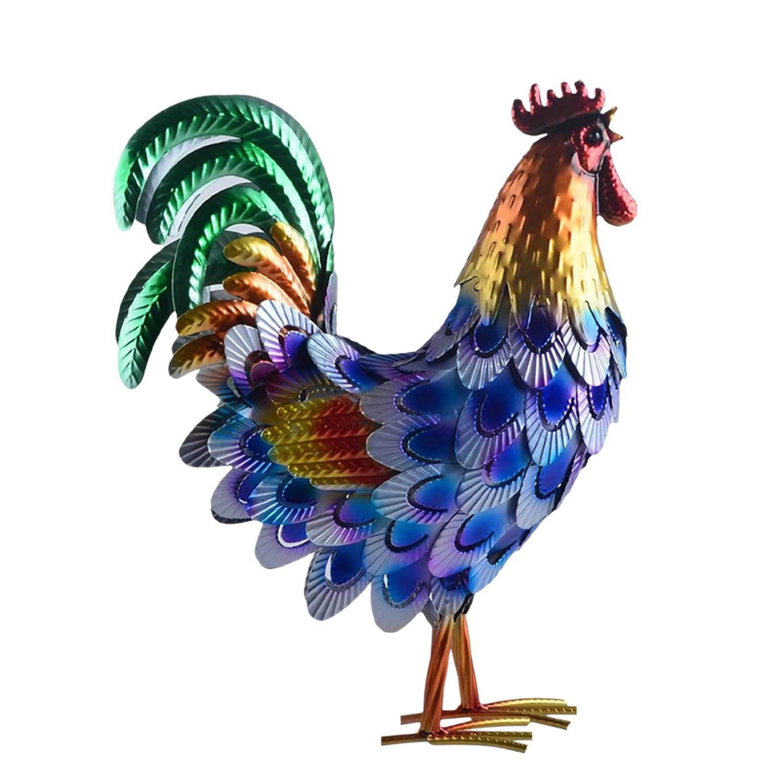 1 Cute Wooden Rooster Pendant for Jewelry Making and Home Decoration
