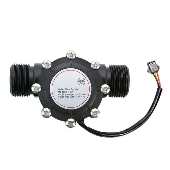 1" DC 5-18V Water Flow Sensor, Flowmeter Hall Flow Sensor, Water Control Liquid Flow 1-100L/min 2.0MPa Sensor Switch