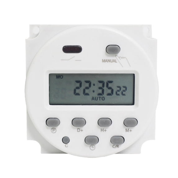 1 DC12V 16A Digital LCD DIN Programmable Weekly Rail Switch Time Timer ...