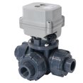 thumbnail image 1 of 1" DN25 Five wires control Electric Ball Valve,AC24V 3-way PVC Motorized Ball Valve,With manual function, 1 of 6