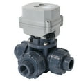 thumbnail image 1 of 1" DN25 Two wires control Electric Ball Valve,AC110-230V 3-way PVC Motorized Ball Valve,With manual function, 1 of 6