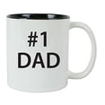 thumbnail image 1 of #1 Dad 11 oz White Ceramic Coffee Mug (Black) with Gift Box - Great Gift for Father's Day, Birthday, or Christmas Gift for Dad, Grandpa, Grandfather, Papa, Husband, 1 of 1