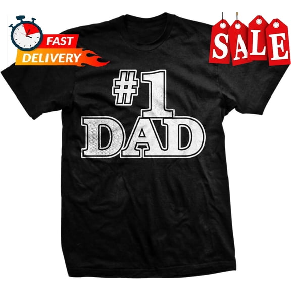 #1 Dad - Father'S Day Papa Father Daddy Dad Number One Mens T-Shirt