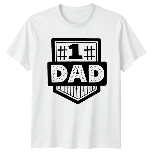 #1 Dad Fathers Day Best Papa Ever T-Shirt Number One Graphic Tee