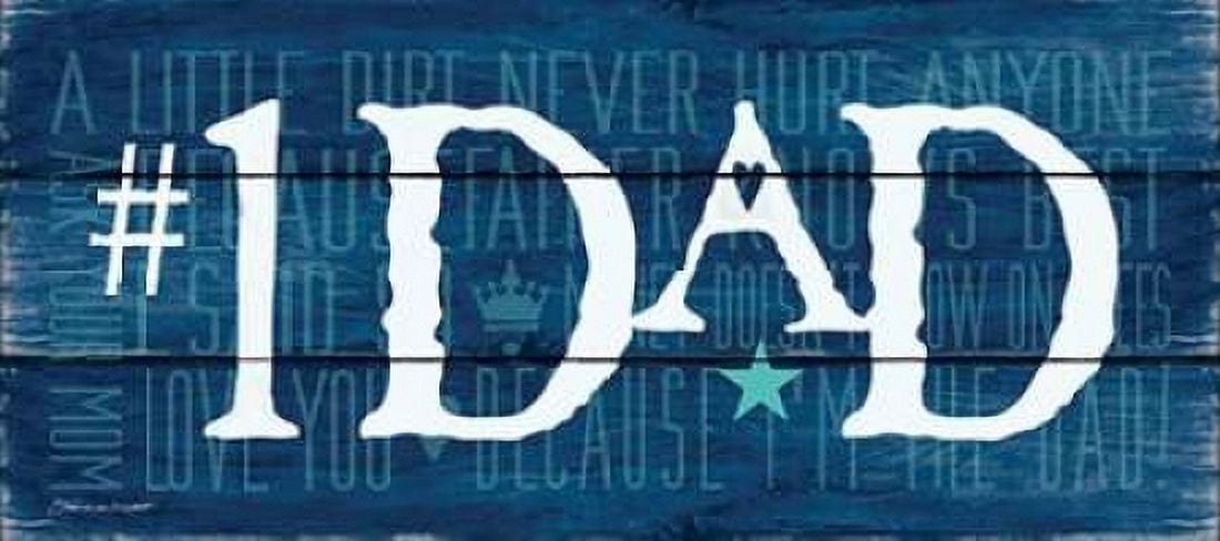 #1 Dad I Canvas Art - Stephanie Marrott (10 x 20)
