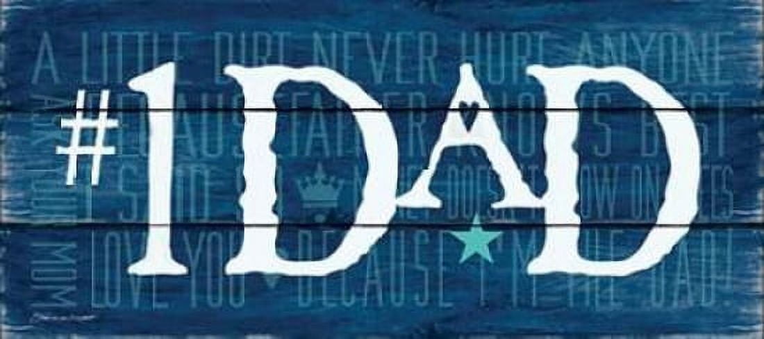 #1 Dad I Canvas Art - Stephanie Marrott (24 x 48)