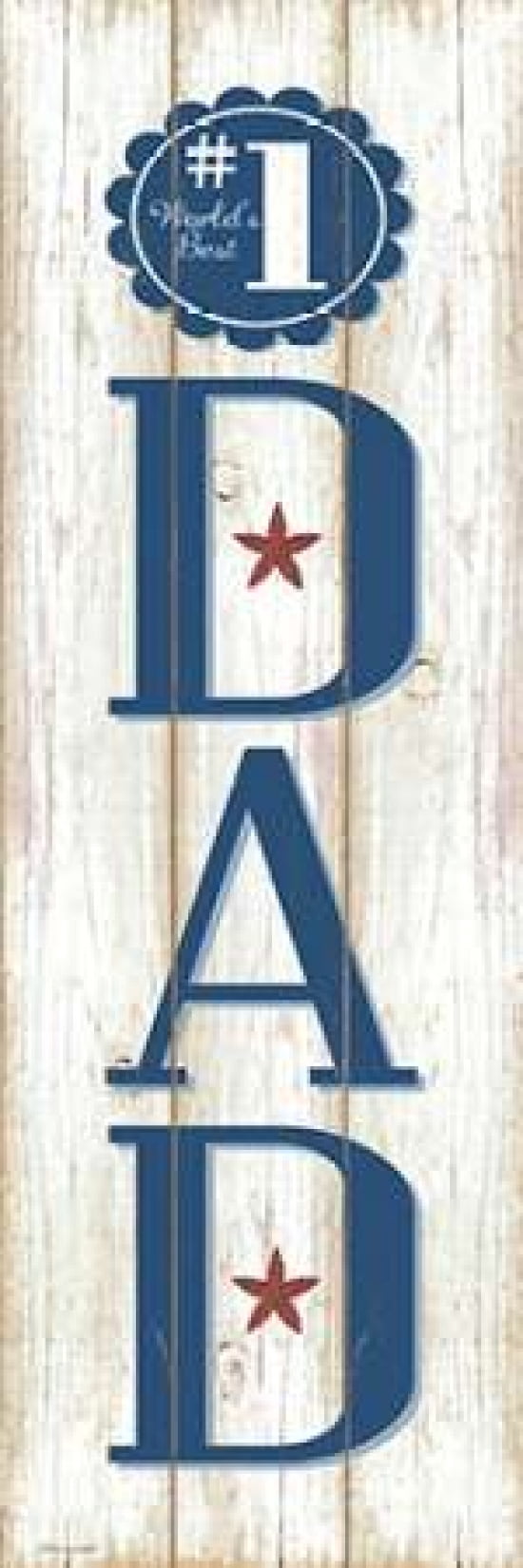 #1 Dad IV Canvas Art - Stephanie Marrott (12 x 36)