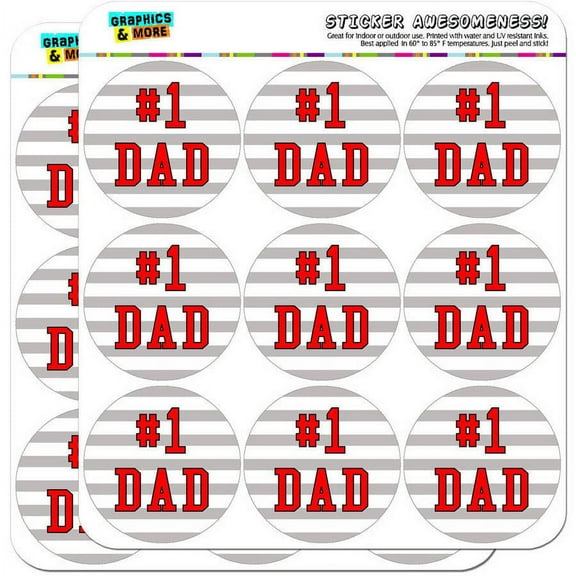 #1 Dad Number One Father 18 2" Planner Calendar Scrapbooking Crafting Stickers