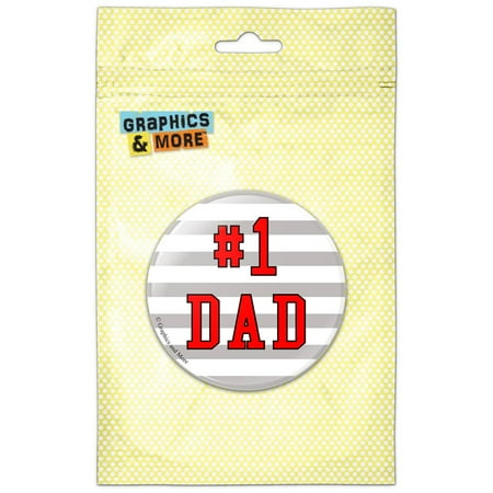 #1 Dad Number One Father Pinback Button Pin Badge
