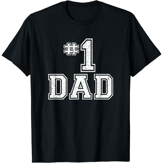 #1 Dad Number One Father's Day Vintage Style T-Shirt