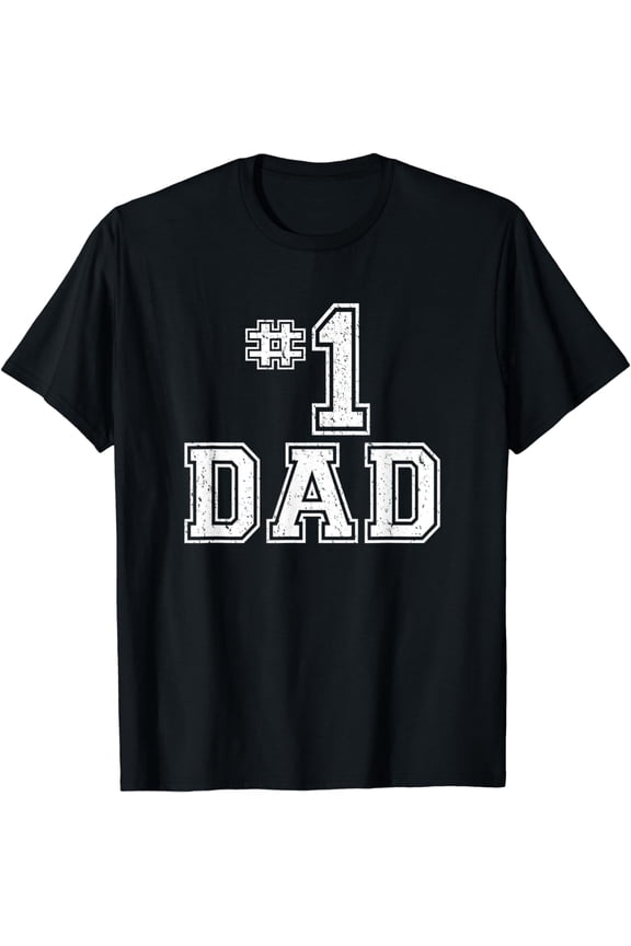 #1 Dad Number One Father's Day Vintage Style T-Shirt