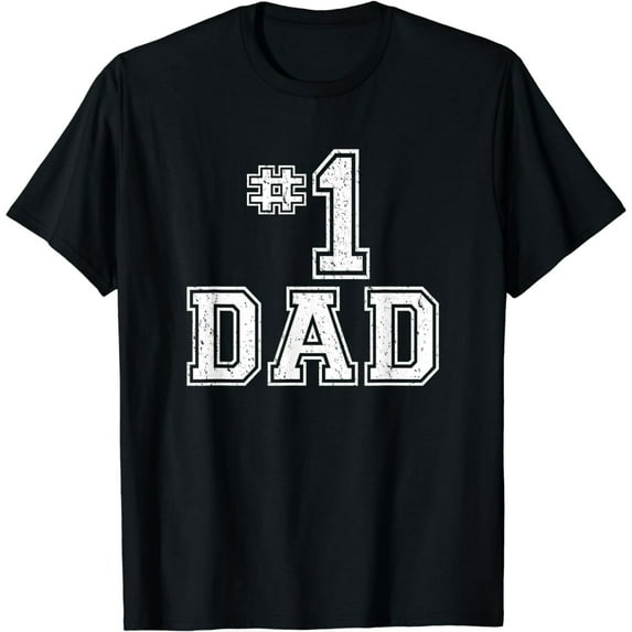 #1 Dad Number One Father's Day Vintage Style T-Shirt