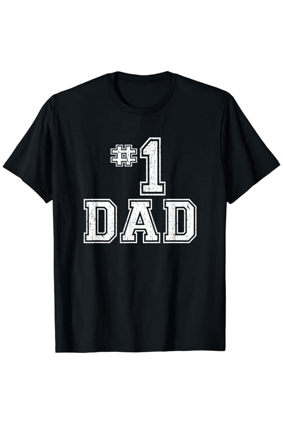 #1 Dad Number One Father's Day Vintage Style T-Shirt