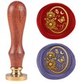 thumbnail image 1 of 1" Daisy Butterfly Wax Seal Stamp Retro Sealing Stamps Removable Brass Head Seal Stamp with Wooden Handle Sealing Wax for DIY Envelope Greeting Card Wedding Invitations Gift Wrapping Decor, 1 of 9