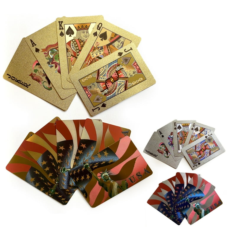 トランプ Patriotic Playing Cards 1 Deck Gold or Silver Playing Cards Certified 24k Foil