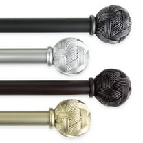 1" Dia Adjustable Vessey Curtain Rod 28-48 inch - Black