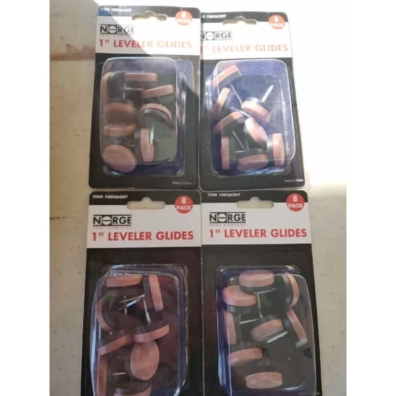 1" Dia. Brown Slider Glides Nail-On Furniture Table Chair Sofa Feet Set Of 32