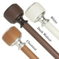 thumbnail image 1 of 1" Dia Faux Wood Curtain Rod 66-120 inch with Avantika Finials - Chestnut, 1 of 3