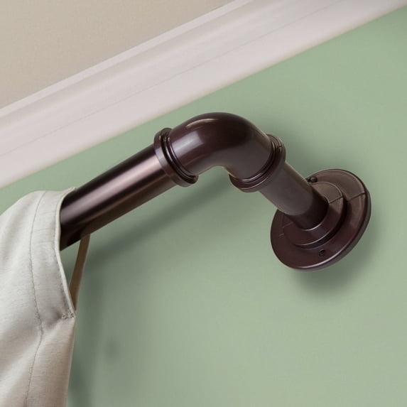 1" Dia Pipe Blackout Curtain Rod 28-48 inch in Bronze,(BOT100-289)