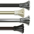 thumbnail image 1 of 1" Dia Rosetta Curtain Rod 66-120 inch, Satin Nickel, 1 of 3