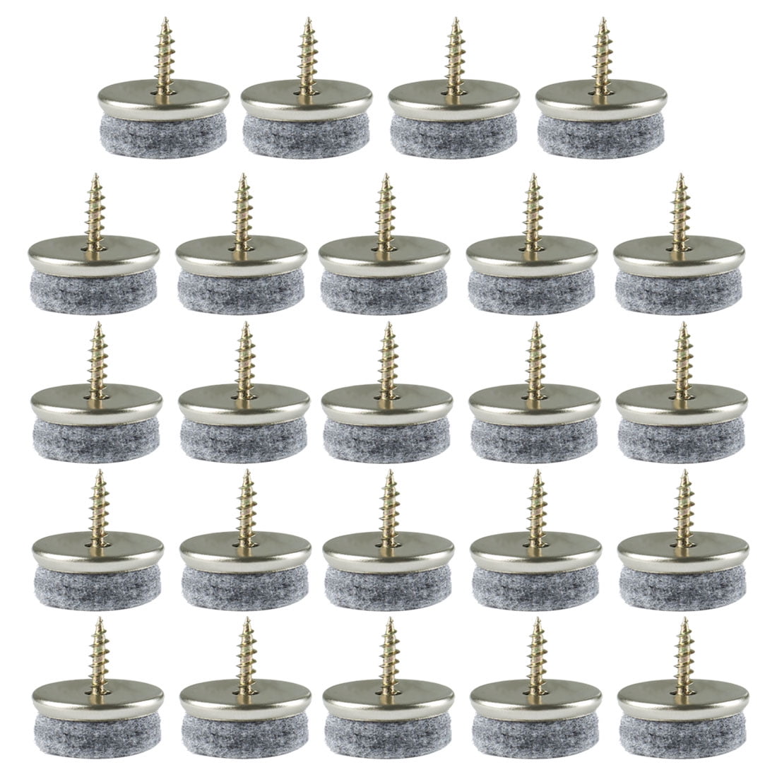 1" Dia Screw Felt Gliders Furniture Leg Pads Feet Protectors 24Pcs