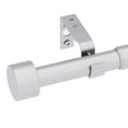 thumbnail image 1 of 1" Diameter Adjustable Curtain Rods,32"-72" Heavy Duty Single Curtain Rod Set,Easy to Install,Frosted Silver, 1 of 9