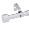 thumbnail image 1 of 1" Diameter Adjustable Curtain Rods,32"-72" Heavy Duty Single Curtain Rod Set,Easy to Install,Frosted Silver, 1 of 9