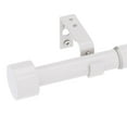 thumbnail image 1 of 1" Diameter Curtain Rods,16"-28" Heavy Duty Curtain Rod with Aluminium Finials for Windows,Easy to Install,White, 1 of 12