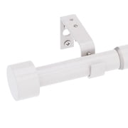 1" Diameter Curtain Rods,16"-28" Heavy Duty Curtain Rod with Aluminium Finials for Windows,Easy to Install,White