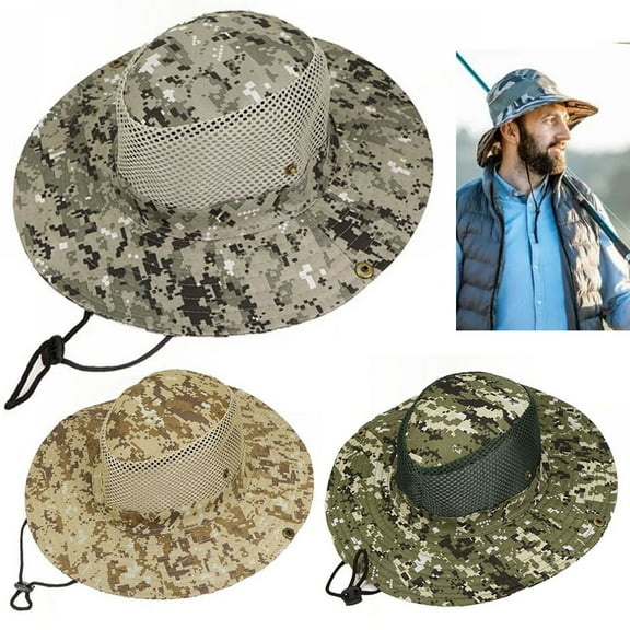 1 Digital Camo Boonie Bucket Hat Outdoor Fishing Hunting Snap Brim Mesh Army Cap