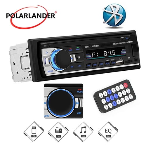 1 Din 12V Car Stereo Radio BT/FM/USB/AUX/U-disk/Romote Control MP3 Player Single Din