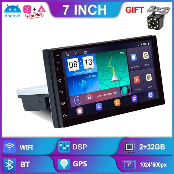 1 Din 2+32GB Android Car Radio Multimedia Video Player Universal Stereo Radio GPS For Volkswagen Nissan Hyundai Kia Toyota