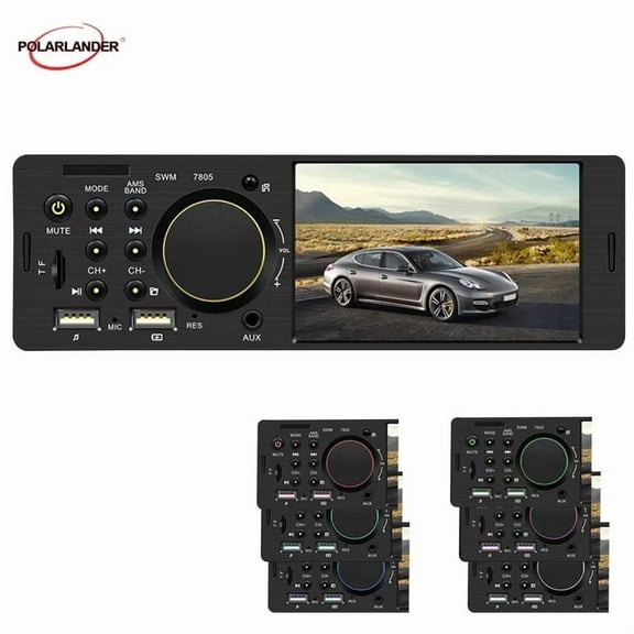 1 Din 4 Inch Car Radio Stereo TF/ AUX MP5 Player Audio Bluetooth Handsfree FM Dual USB Colorful Light Support Rear View Camera
