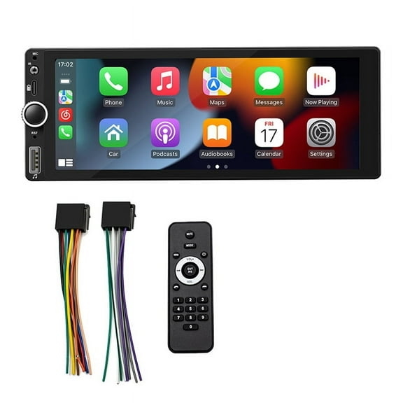1 Din 6.86inch HD Car Radio Multimedia Carplay Touch Screen Mirror Link Stereo Bluetooth USB FM Camera