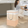 thumbnail image 1 of 1*Dirty Clothes Basket Laundry Basket Laundry Basket Can Be Folded With Long and Short Handles for Easy Carrying and Cleaning Freestanding for Bedroom Bathroom Home Textile Storage, 1 of 9