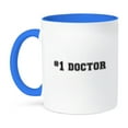 thumbnail image 1 of 3dRose, #1 Doctor - Number One Doctor for worlds greatest and best doctors - Medical professional gifts, 11oz Two-Tone Blue Mug, 1 of 7