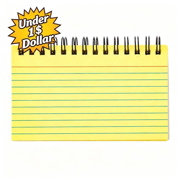 Under 1$ Dollar B5 Frosted Cover Spiral Notebook, Thickened Horizontal Lined Coil Notepad, Portable Compact Memo Pad for Learning Office Daily Notes, Classroom Stationery Supplies,Yellow