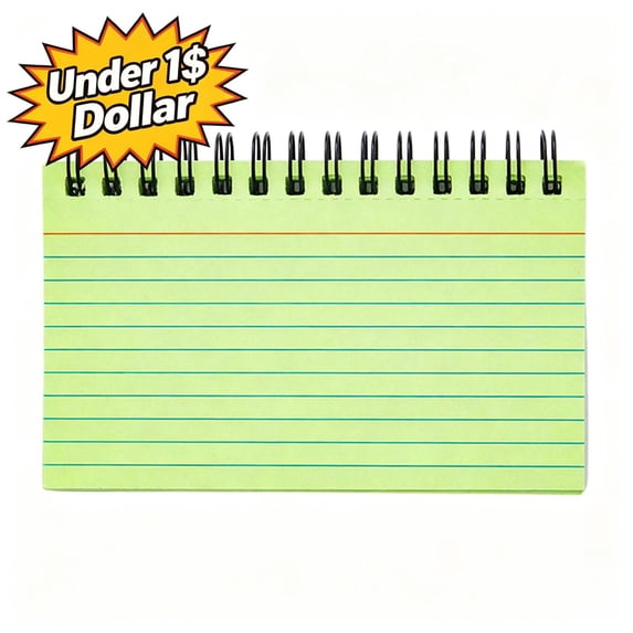 Under 1$ Dollar B5 Frosted Cover Spiral Notebook, Thickened Horizontal Lined Coil Notepad, Portable Compact Memo Pad for Learning Office Daily Notes, Classroom Stationery Supplies,Green