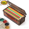 thumbnail image 1 of Under 1$ Dollar Extra Large Capacity Clear Pencil case, Stackable Stationery Pencil Box Organizer with Snap‑Tight Lid, Desk Caddy for Pens, Markers, Erasers, Tape & Office Art Supplies, 1 of 8