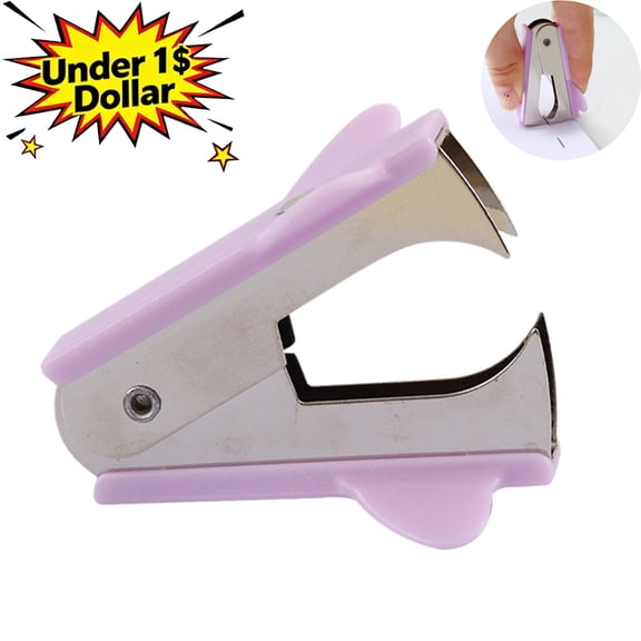 Under 1$ Dollar Macaron‑Colored Mini Staple Remover, Portable Plastic & Metal Staple Puller, Efficient Paper‑Safe Staple Extractor for Office, Home & Daily Document Use