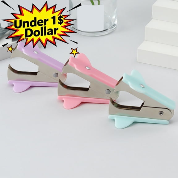 Under 1$ Dollar Macaron‑Colored Mini Staple Remover, Portable Plastic & Metal Staple Puller, Efficient Paper‑Safe Staple Extractor for Office, Home & Daily Document Use