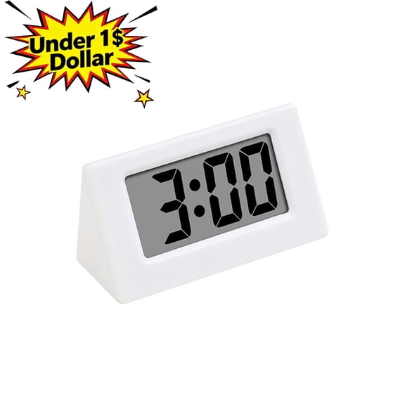 Under 1$ Dollar Modern Digital Desk Alarm Clock, Snooze‑Enabled Small Table Clock with Adjustable Volume & Backlight, Energy‑Saving Minimalist Timepiece for Bedroom, Bedside & Office Desktop Use