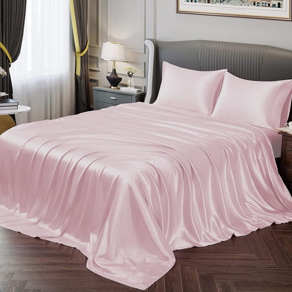 1 Double Bedsheet For Queen Size With 2 Pillow Covers - 90 X 100 Inches, Baby Pink | Perfect For Romantic Night, Excellent Gift For All Celebrations Bedsheet