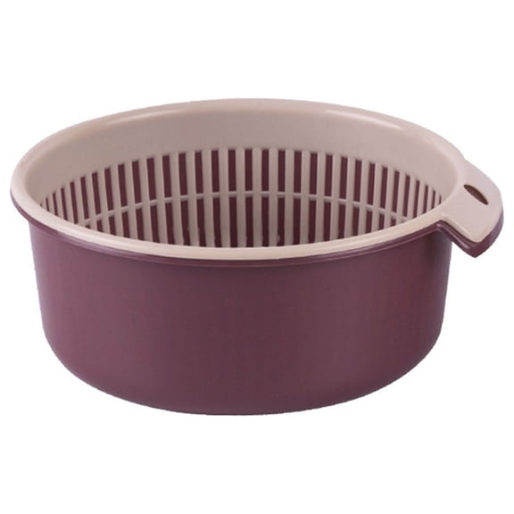 1 Double-Layer Drain Rack,Double-Layer Household Laundry Basket,Vegetable Storage Basket